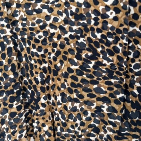 Old Navy Waist-Defined Ruffle-Trim Mini Dress Leopard Print Size Large - Picture 14 of 16